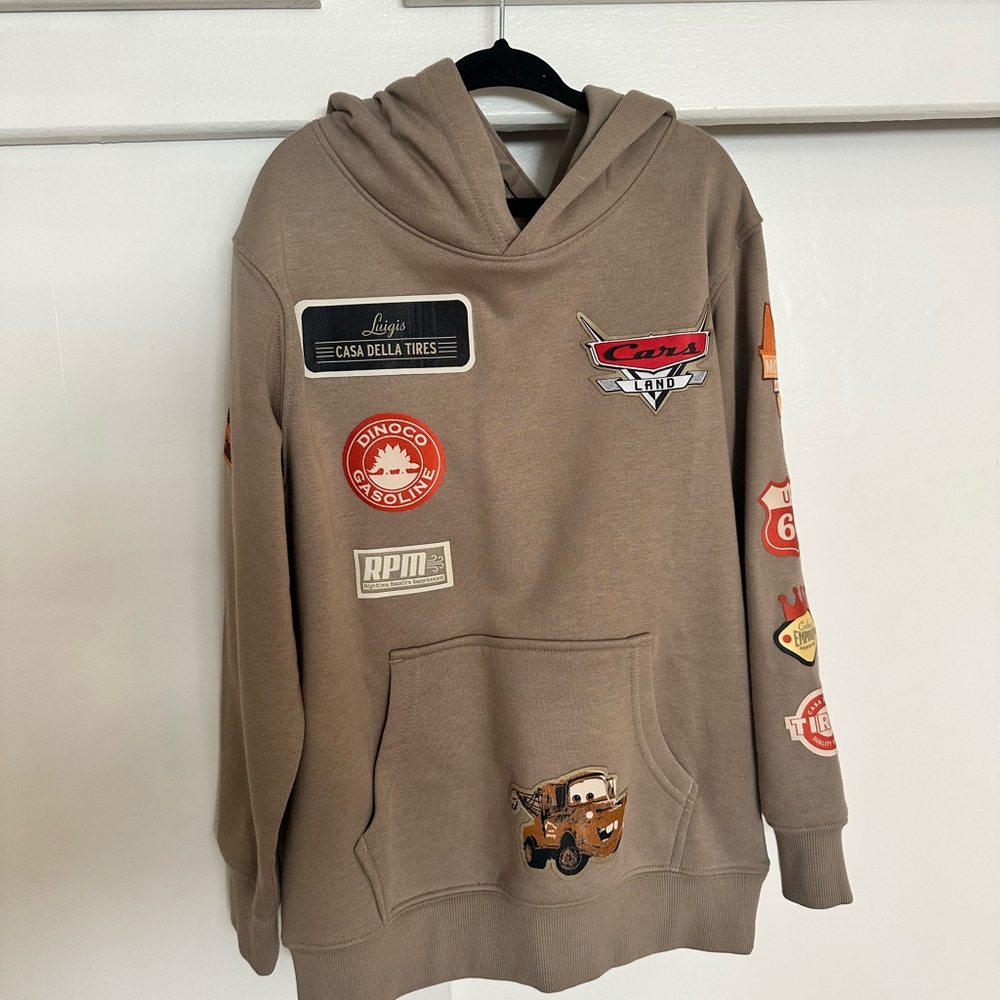 Disney Cars Tan Hoodie for Kids from Disneyland California Adventure - BNWT